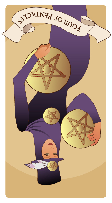 ペンタクルの4 逆位置