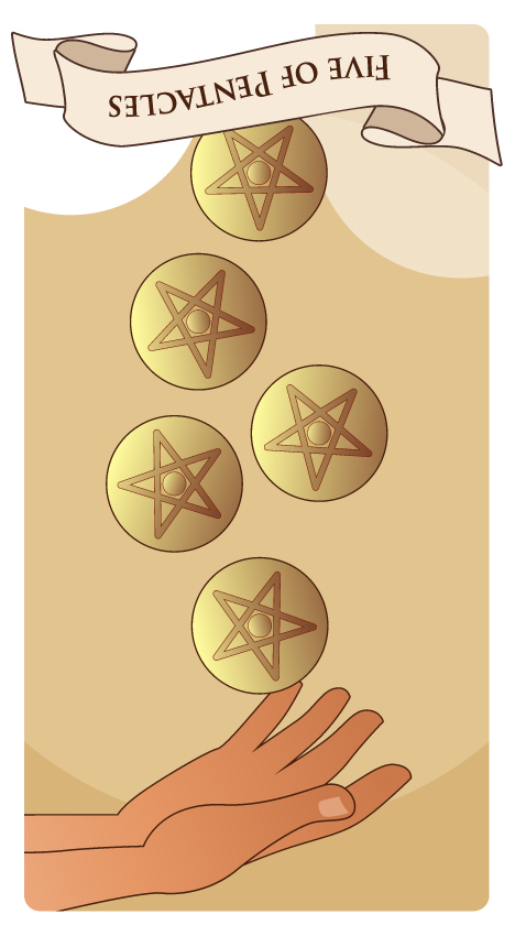 ペンタクルの5 逆位置