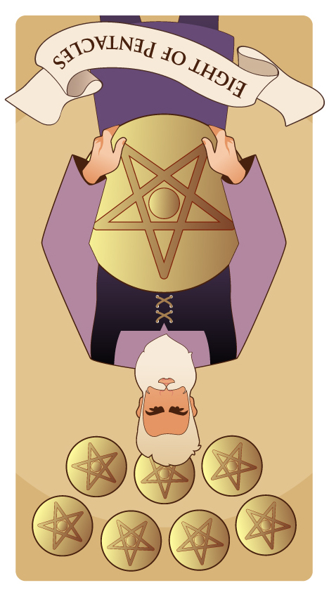 ぺンタクルの8 逆位置