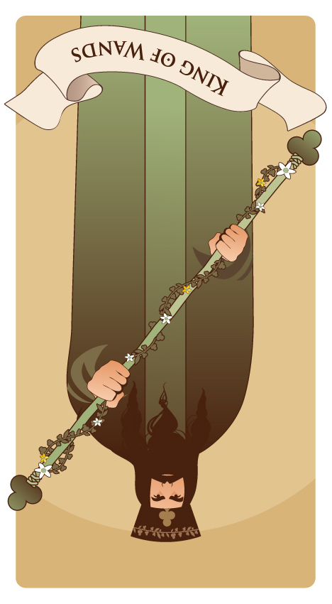 ワンドのキング 逆位置